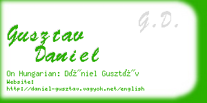 gusztav daniel business card